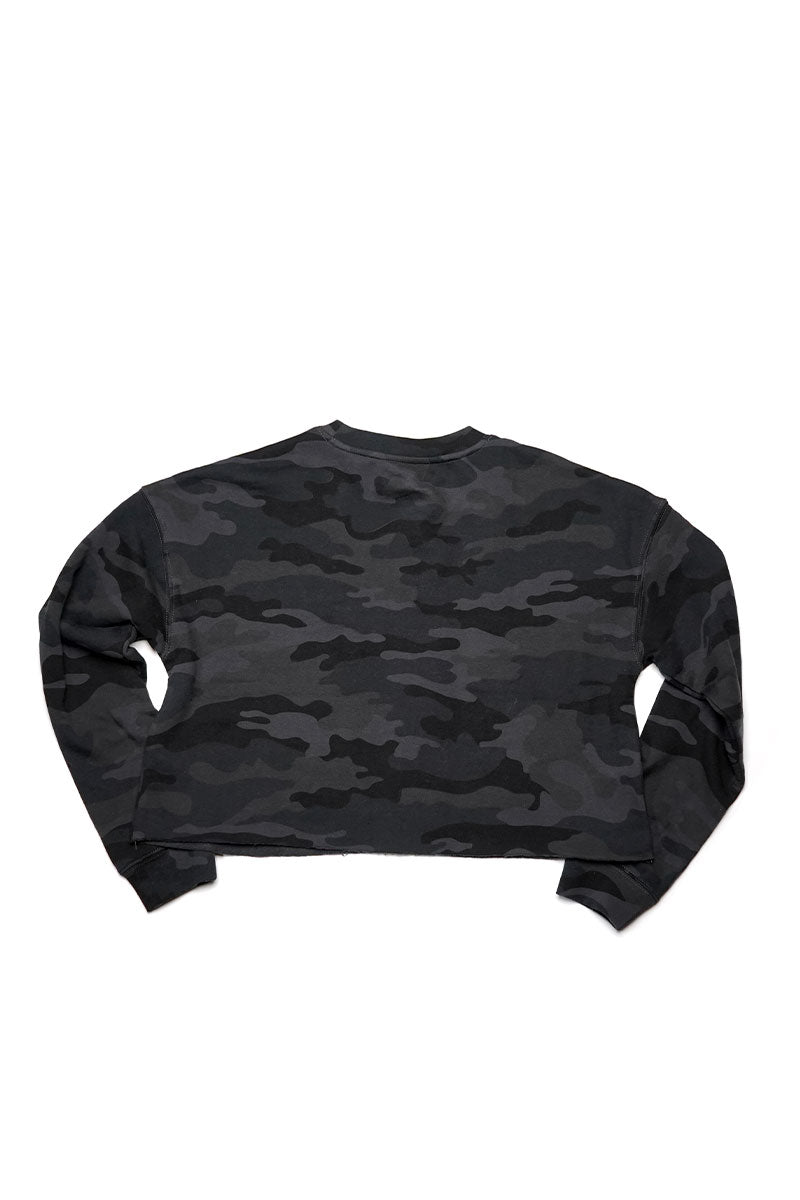 Camo Water Tower Crop Top Sweatshirt
