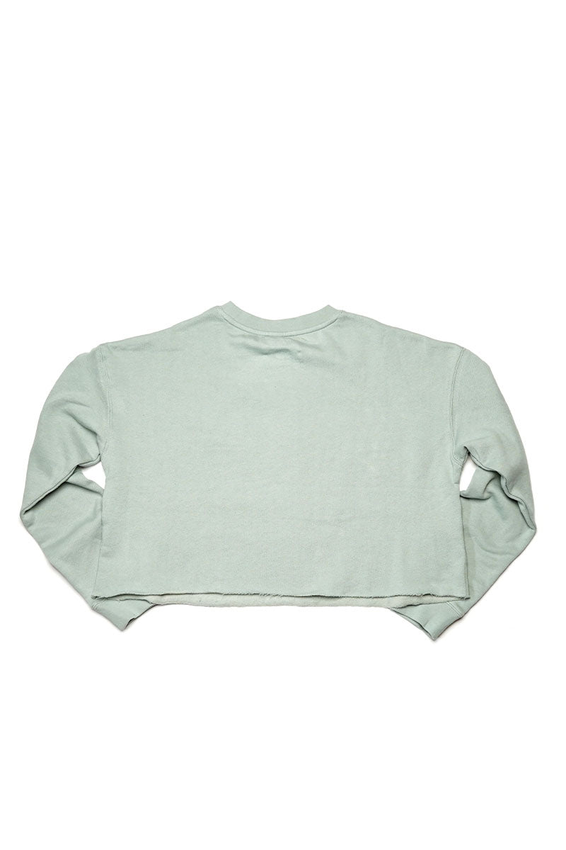 Sage Water Tower Crop Top Sweatshirt