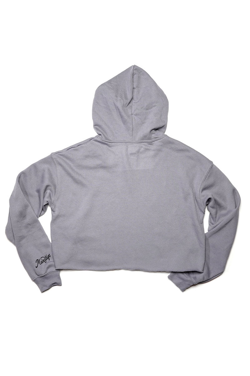 Weed Leaf Eye Crop Top Hoodie