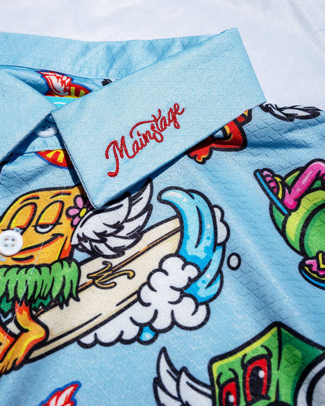 Mainstage Munchies - Golf Shirt (Light Blue)